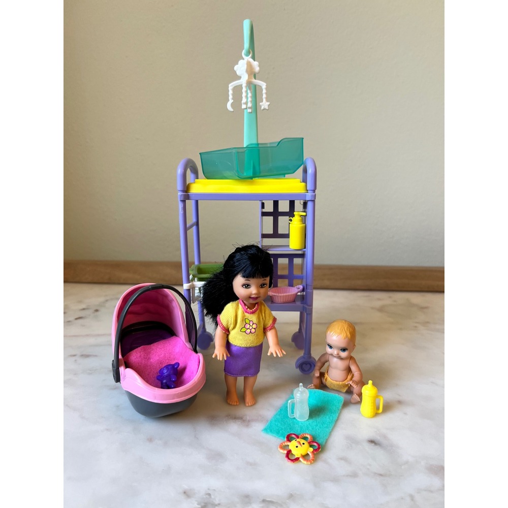 Barbie Nursery Changing Table Toddler Infant Baby Dolls and Accessories